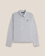 Fred Perry Striped Seersucker Zip Through Overshirt M2403