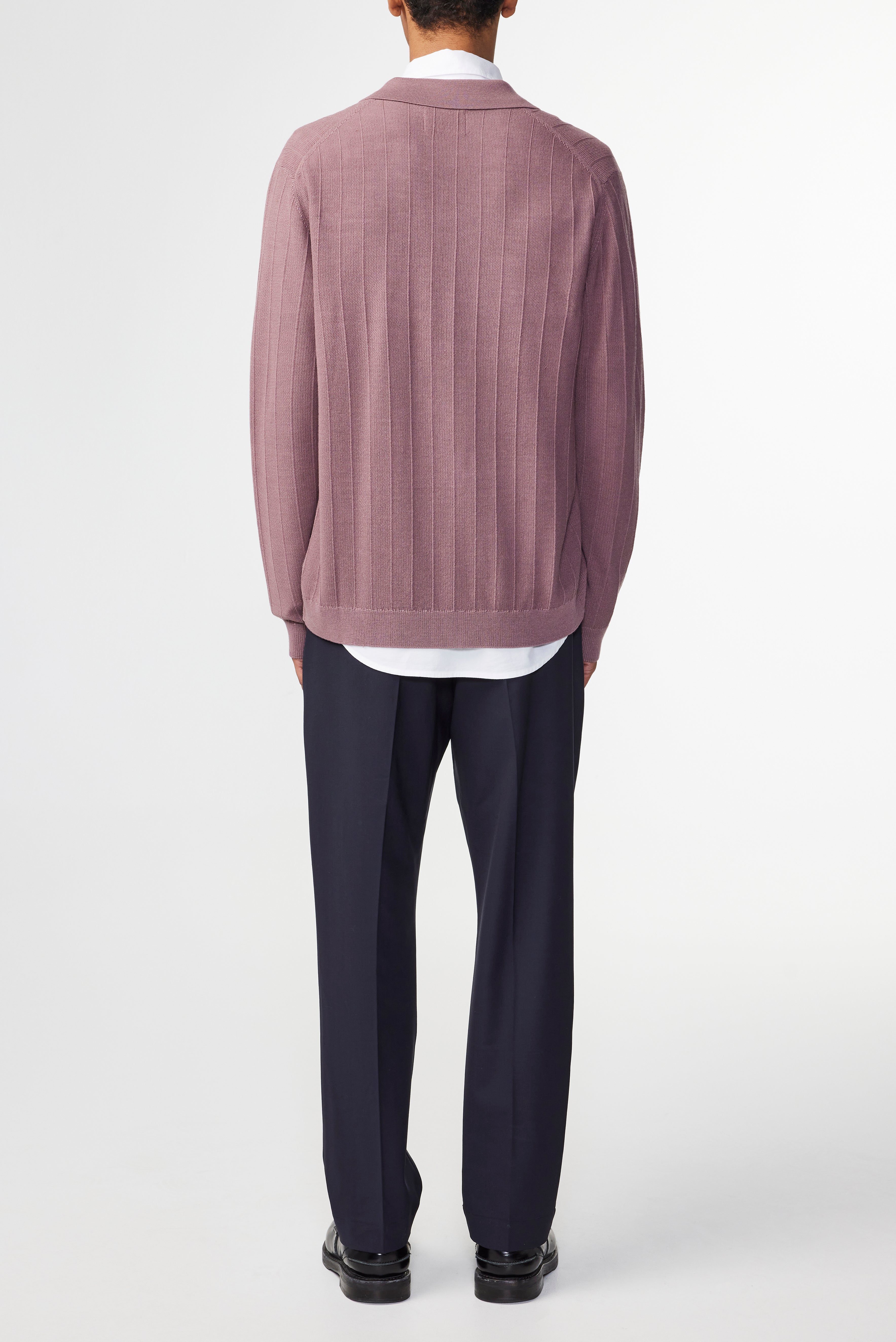 NN07 Thor Wool Blend Cardigan Grape Shake 6584
