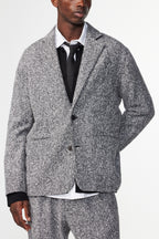 NN.07 Timo Relaxed Herringbone Dobby Blazer 1087 - Black Multi
